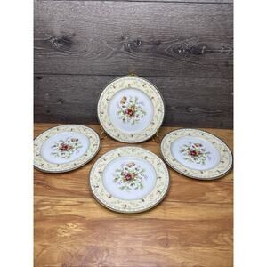 Royal Albert Seasons Of Colour 8.25” Salad Plate Old Country Roses Japan~4 Pc